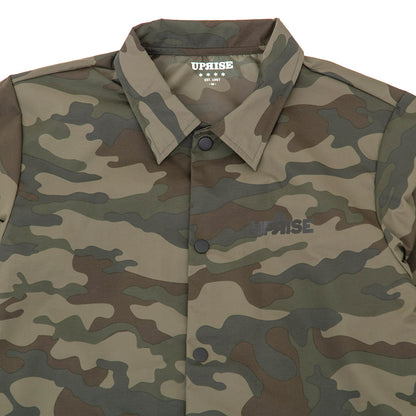 Big Flaming R Coach's Jacket (Woodland Camo)