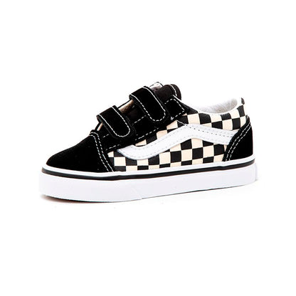 Toddler Old Skool V (Primary Check) Black / White VBU (S)
